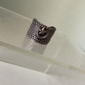 New vintage celestial star moon silver ear cuff